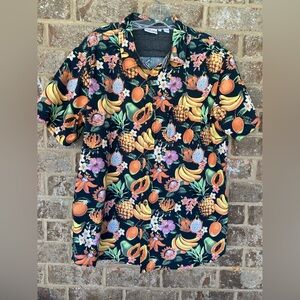 Ron Jon Surf Shop Hawaiian Shirt Mens XXL Bright Fruit Floral Button Down Beach